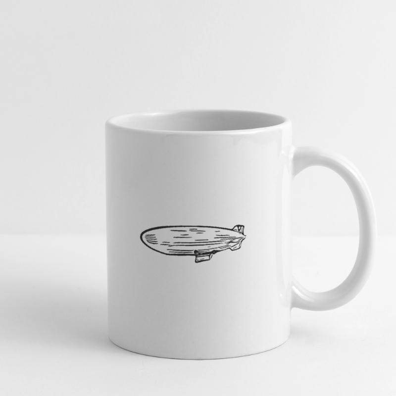 Conception de ventilateur de dirigeable Zeppelin Mug blanc