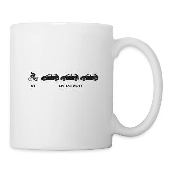 Cyclist Follower - Tasse - Weiß - Rechts