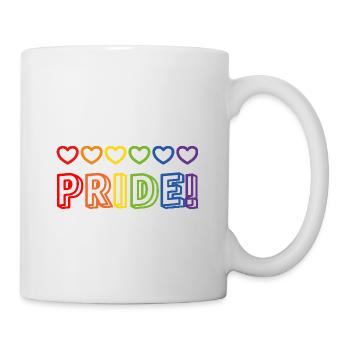 Pride Rainbow Hearts - Mug - white - Right