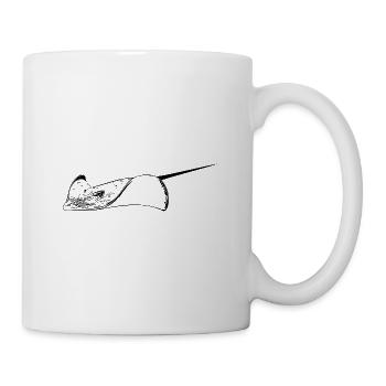 Stingrays en vol élégant - Mug blanc - blanc - Droite