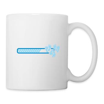 Triplet woman charges pregnancy baby pregnant - Mug - white - Right