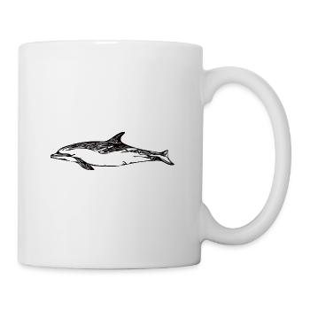 Cute Dolphin - Toothed Whale - Marine Mammals - Mug - white - Right