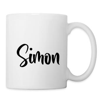Vorname Simon - Tasse - Weiß - Rechts