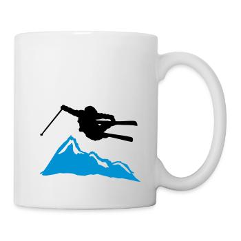 ski jump i mountain - Mug - white - Right