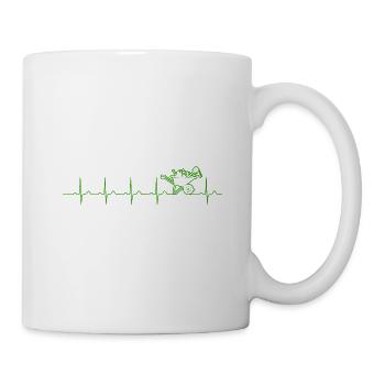 Heartbeat Wheelbarrow Garden Gardening Gardener - Mug - white - Right