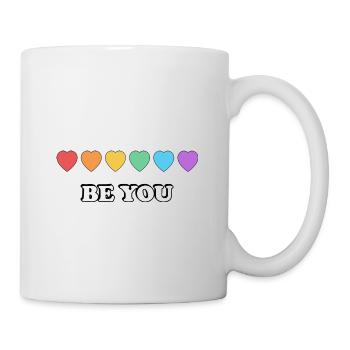 Be You Rainbow Hearts Fierté LGBT - Mug blanc - blanc - Droite