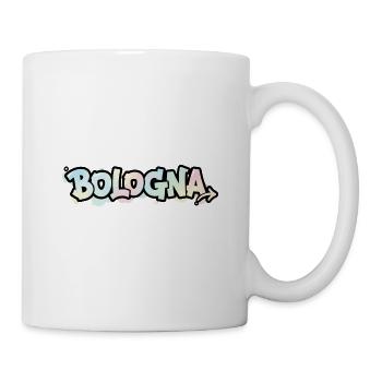 Graffiti-Schriftzug BolognA am Pfeil - Tasse - Weiß - Rechts