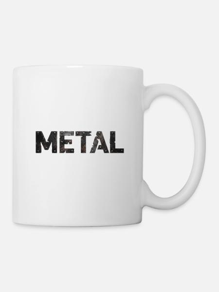 Rusty Metal Letter Design - Mug - white
