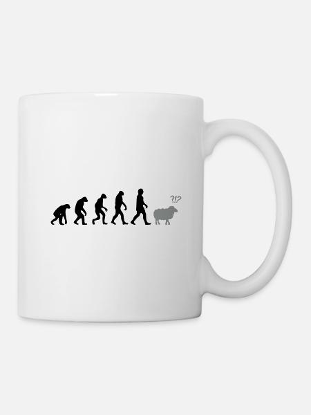 evolution mouton - Mug blanc - blanc