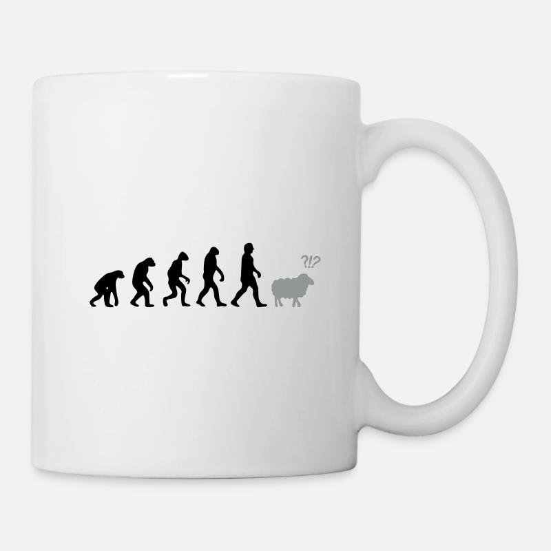 evolution mouton - Mug blanc - blanc