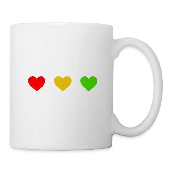 Reggae Love Rastafari Dreadlocks Heart Cadeau - Mug blanc - blanc - Droite