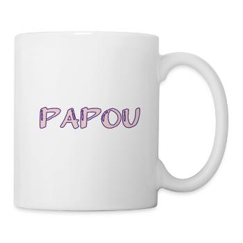 PAPOU. PAPA. FÊTE DES PÈRES. BONNE FÊTE PAPA - Mug blanc - blanc - Droite