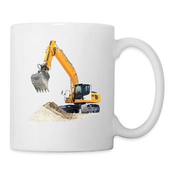 Bagger - Tasse - Weiß - Rechts