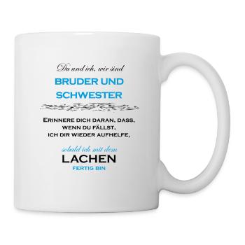 Bruder und Schwester - Tasse - Weiß - Rechts