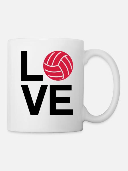love volleyball - Mug blanc - blanc