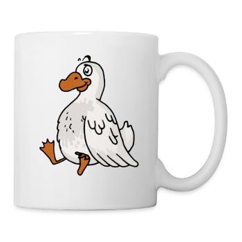 Ente Gans Geflügel Pute Truthahn Küken Hühner Huhn - Tasse - Weiß - Rechts