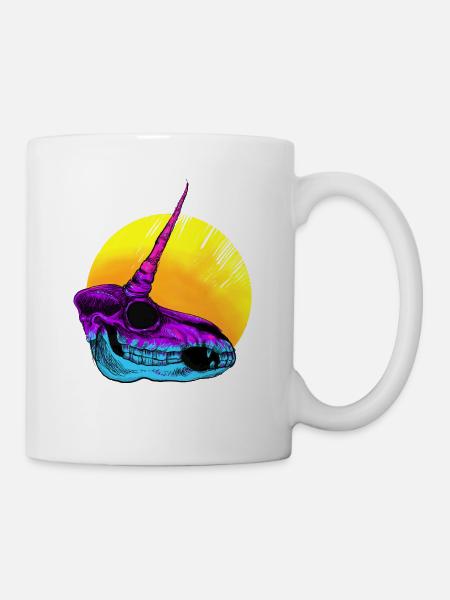 Einhorn Schädel - Tasse - Weiß