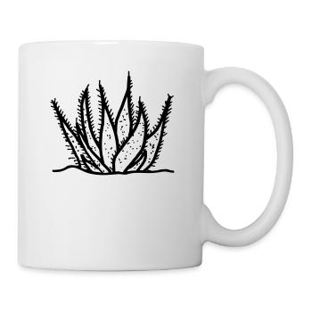 Aloe vera agave cactus drawing - Mug - white - Right