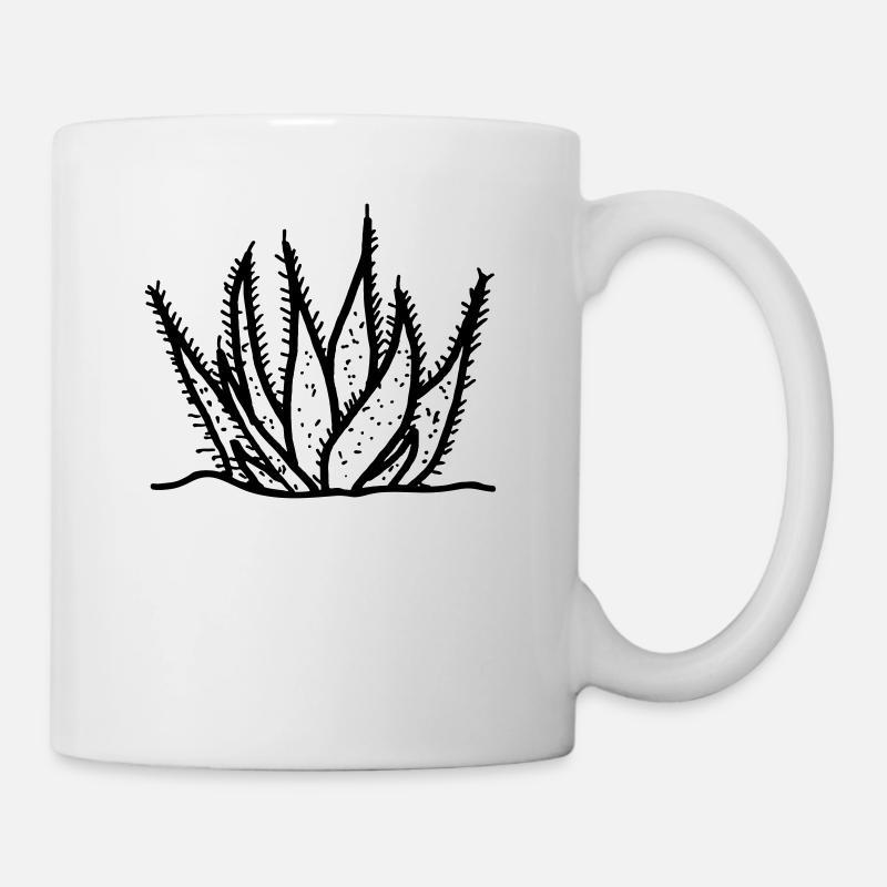Aloe vera agave dessin de cactus - Mug blanc - blanc