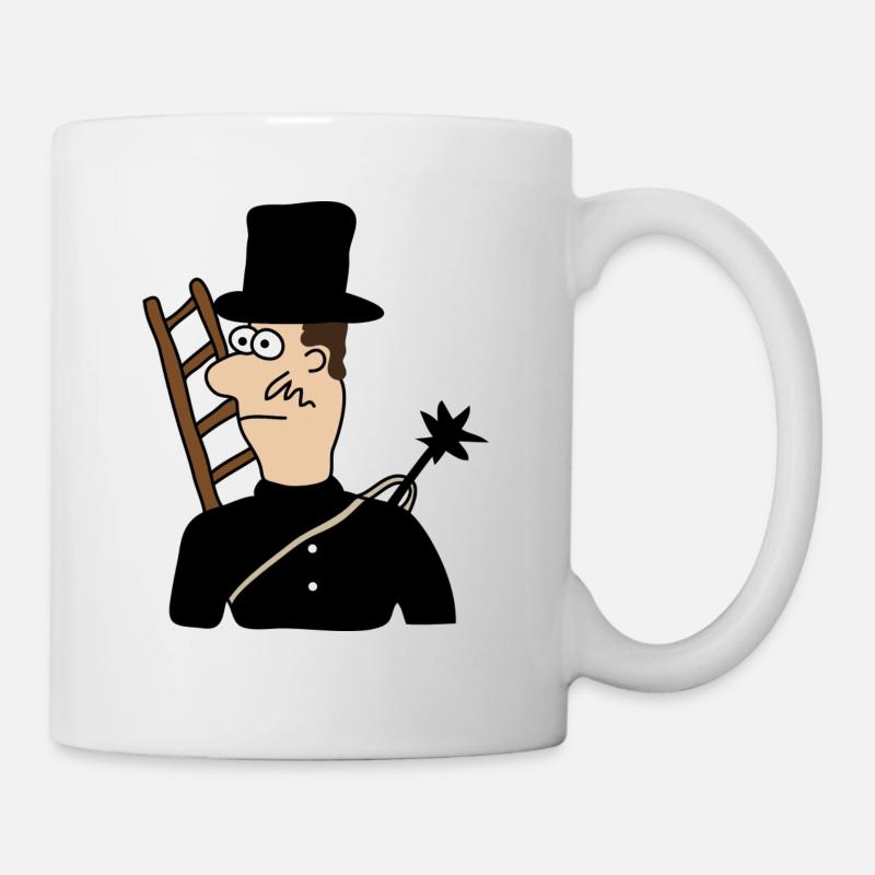 Schornsteinfeger | Schornstein Glücksbringer Glück - Tasse - Weiß