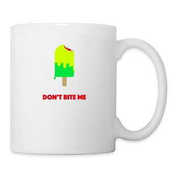 Ne me mords pas la crème glacée jaune - Mug blanc - blanc - Droite