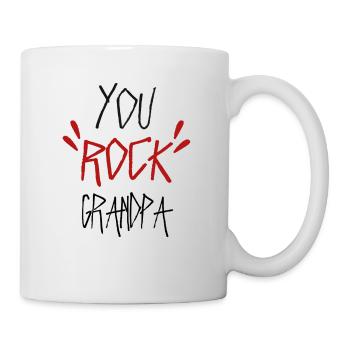 You Rock Grandpa - Cadeau - Chemise - Mug blanc - blanc - Droite