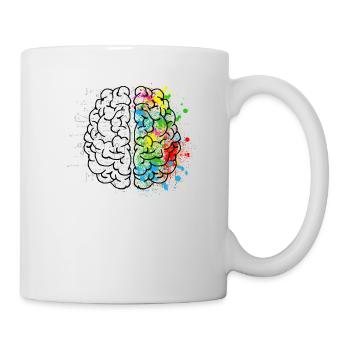 Brain Art and Science Logic & Creativity - Mug - white - Right