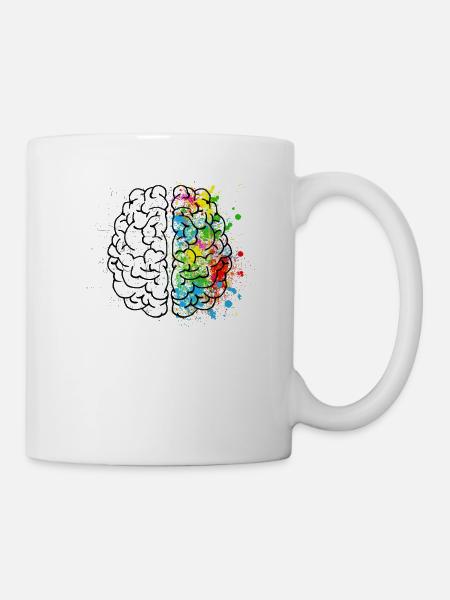 Brain Art et Science Logic & Creativity - Mug blanc - blanc