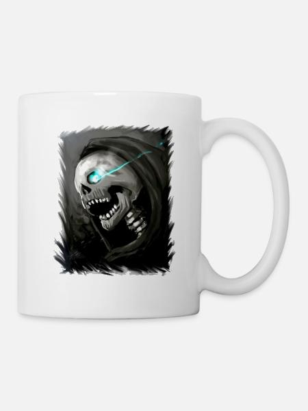 Totenkopf Halloween Tot Grim Reaper Grim Reaper - Mug - white