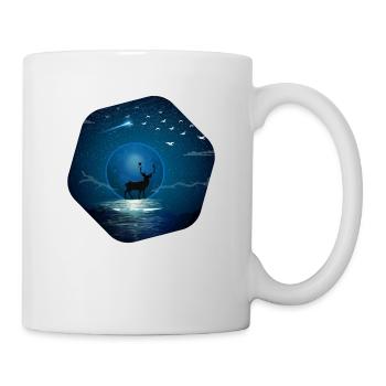 Reh Fantasy - Tasse - Weiß - Rechts