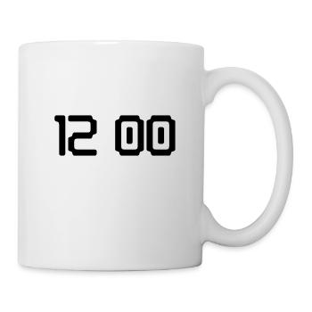 Heure 12 heures digitale - Mug blanc - blanc - Droite