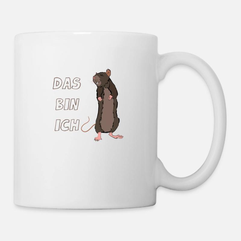 Ratte Das bin ich Maus - Tasse - Weiß