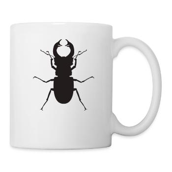 Hirschkäfer - Tasse - Weiß - Rechts