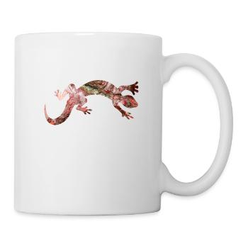 Rote Eidechse Reptil - Tasse - Weiß - Rechts
