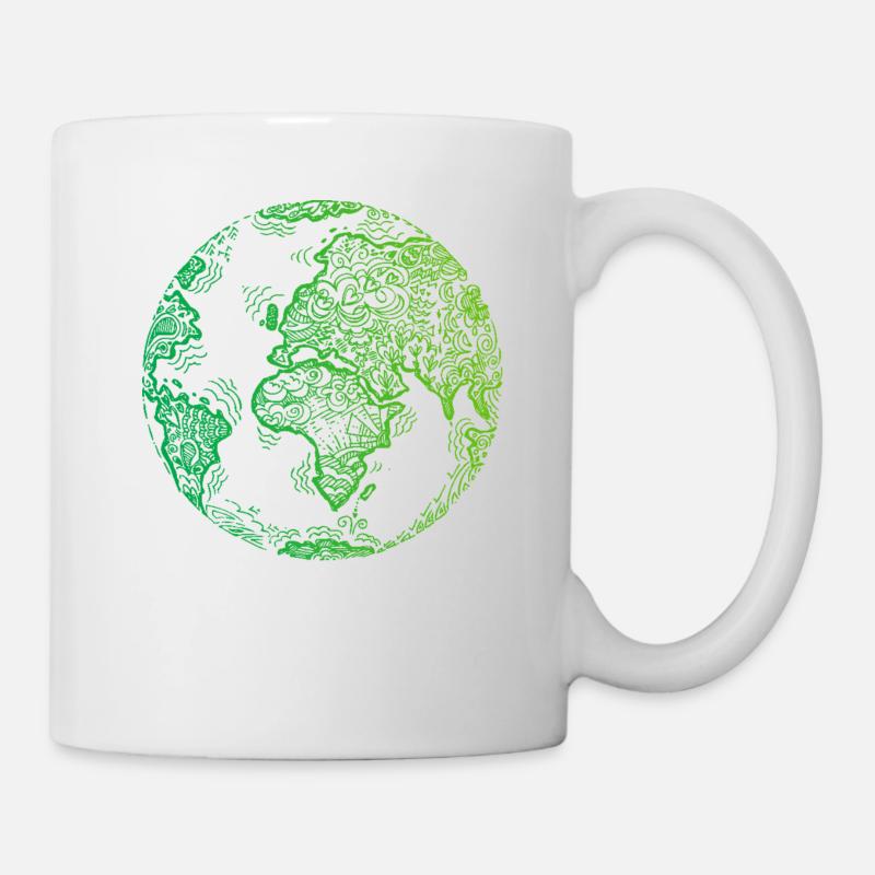 Planet Erde - Tasse - Weiß
