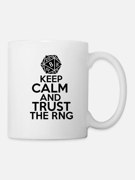 Würfel RNG RPG Rollenspiel Dungeon lustig Geschenk - Tasse - Weiß