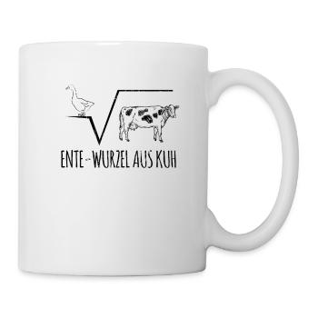 Math Teacher Duck Root Cow Pun Gift - Mug - white - Right