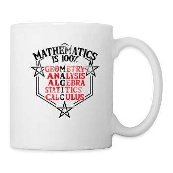 Mathe Magie Lehrer Schule Statistik Witz Geschenk - Tasse - Weiß - Rechts