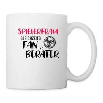 Spielerfrau Fan und Berater - Tasse - Weiß - Rechts