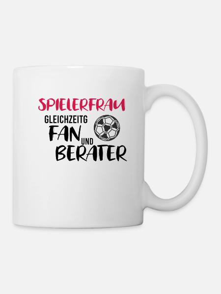 Spielerfrau Fan und Berater - Tasse - Weiß