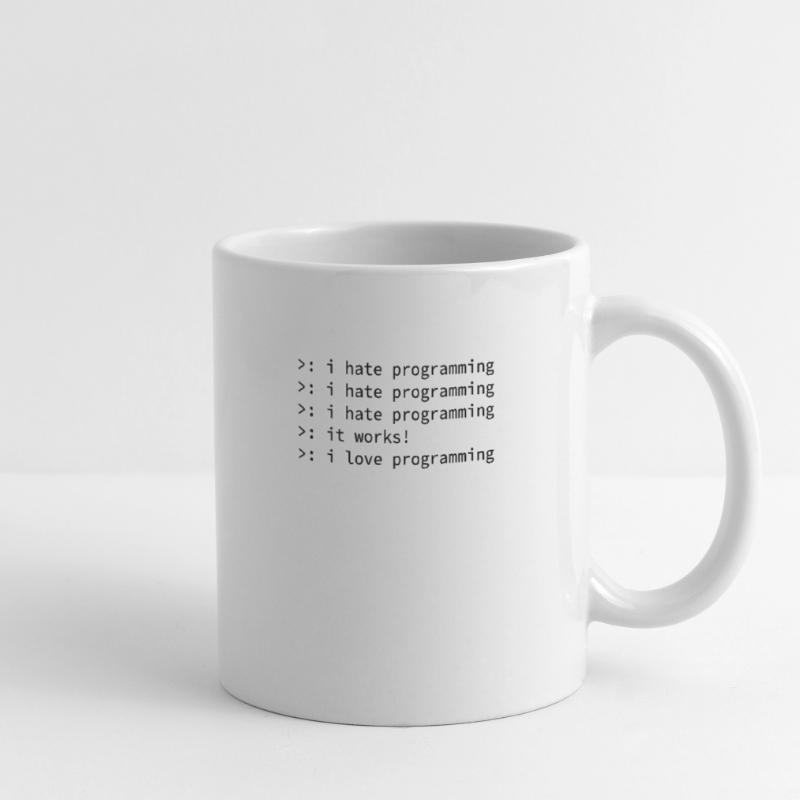 Programmierer Coden Hass Nerd Geek lustig Geschenk Tasse