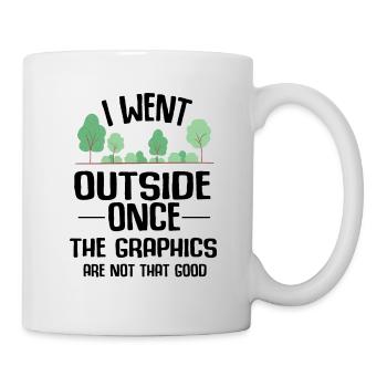 Cadeau de blague résolution de rupture graphique Gamer Outdoors - Mug blanc - blanc - Droite