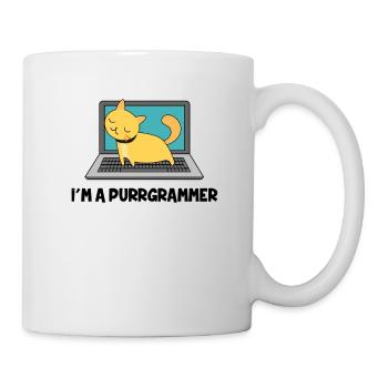 Katze Programmierer Fell Computer Nerd Geschenk - Tasse - Weiß - Rechts