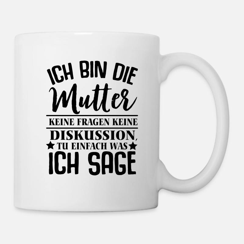 Mutter Kinder Gehorchen Muttertag lustig Geschenk - Tasse - Weiß