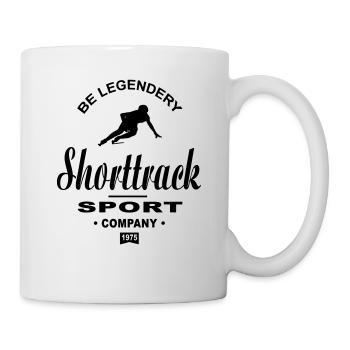 Shorttrack - Eisschnelllauf - Tasse - Weiß - Rechts