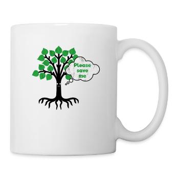 Déforestation Arbre déboisement - Mug blanc - blanc - Droite