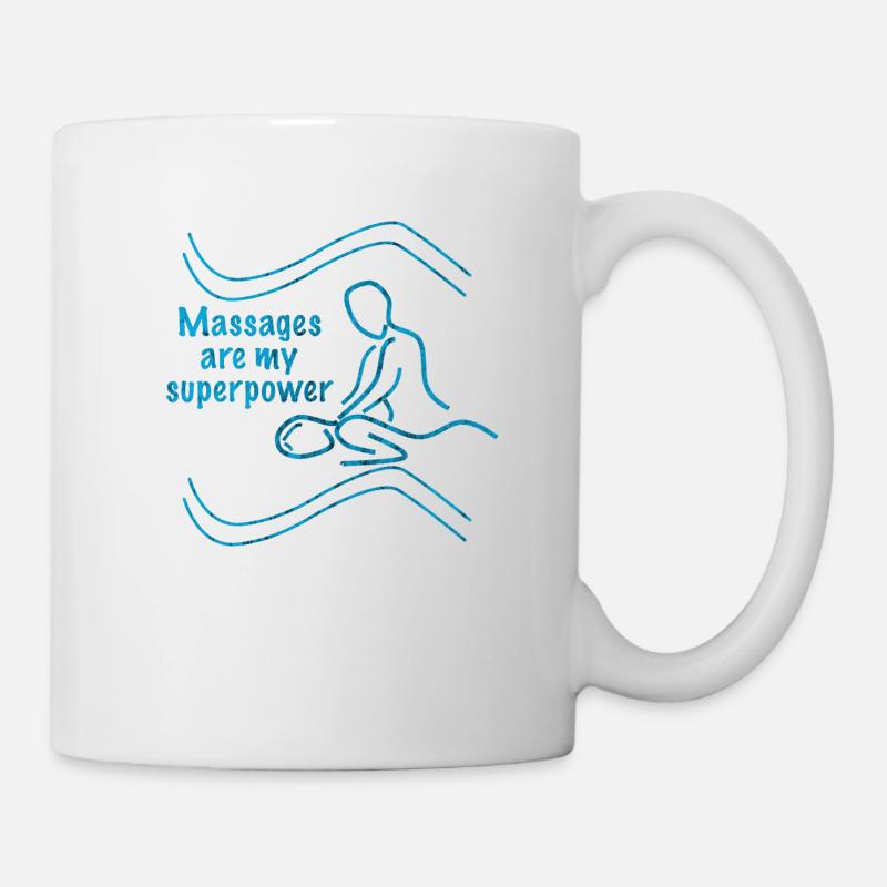 Masseur massage superpower - Mug - white