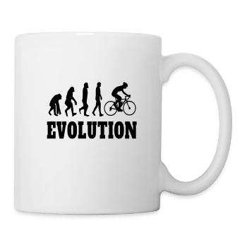 Evolution Radfahren - Tasse - Weiß - Rechts