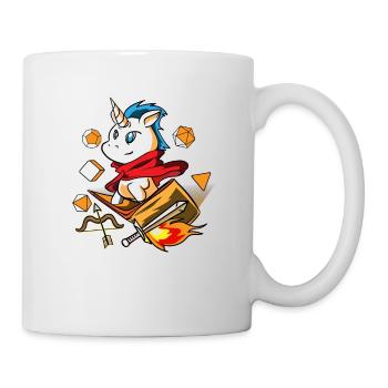 Gamer Unicorn Dungeon RPG Tabletop Funny Gift - Mug - white - Right