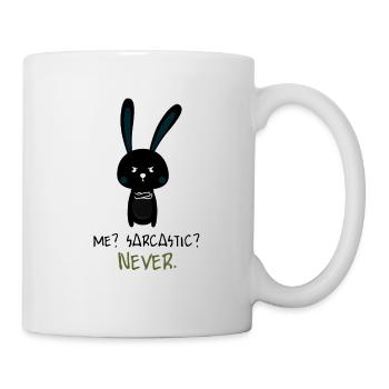Sarkastisch Hase Ironie Teenager lustiges Geschenk - Tasse - Weiß - Rechts